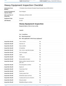 Best Safety Harness Inspection Register Template Pdf Example