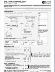 Best Trailer Inspection Form Template Pdf Example