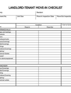 Costum Move In Inspection Template Doc