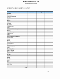 Costum Roof Inspection Form Template  Example