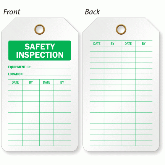Costum Scaffold Inspection Tag Template Word Example