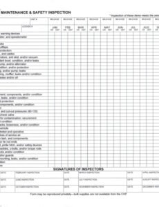 Costum Trailer Inspection Form Template Excel