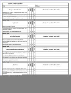 Editable Monthly Fire Extinguisher Inspection Form Template Doc