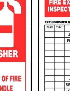 Editable Monthly Fire Extinguisher Inspection Form Template Word Sample