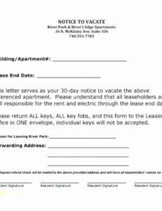 Editable Move Out Letter To Tenant Template Pdf Sample
