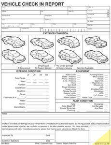 Editable Police Vehicle Inspection Form Template