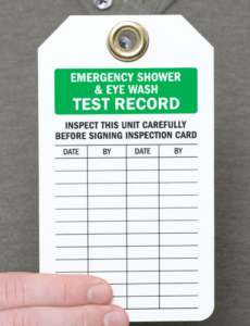 Printable Eye Wash Station Inspection Template Excel Example