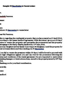Printable Move Out Letter To Tenant Template Pdf Example