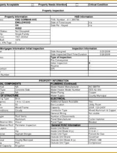 Printable Roof Inspection Form Template Doc Sample