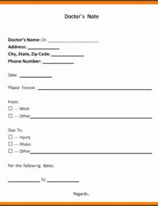 Professional Dental Excuse Letter For Work Template