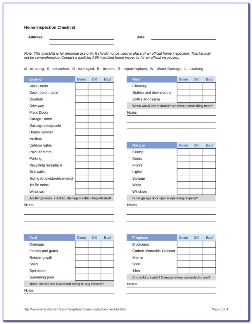 Workplace Inspection Form Template