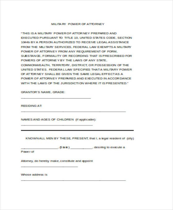 Free Special Power Of Attorney General Template  Sample