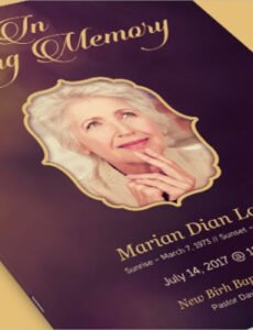 Best In Loving Memory Obituary Template Word Example