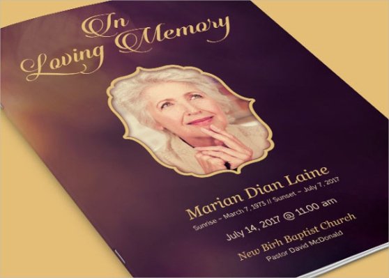 Best In Loving Memory Obituary Template Word Example