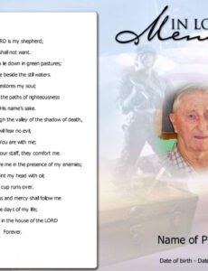 Professional In Loving Memory Obituary Template