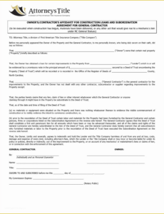 Best General Agreement Construction Contract Template Excel Sample
