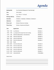 Editable Minutes Of General Meeting Template Excel