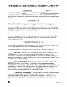 Hawaii General Durable Power Of Attorney Template Excel Sample