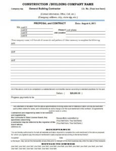 Professional General Agreement Construction Contract Template Pdf