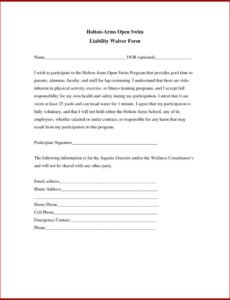 Professional General Release Of Liability Form Template Doc Sample