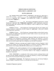 Best General Release Agreement Template Doc