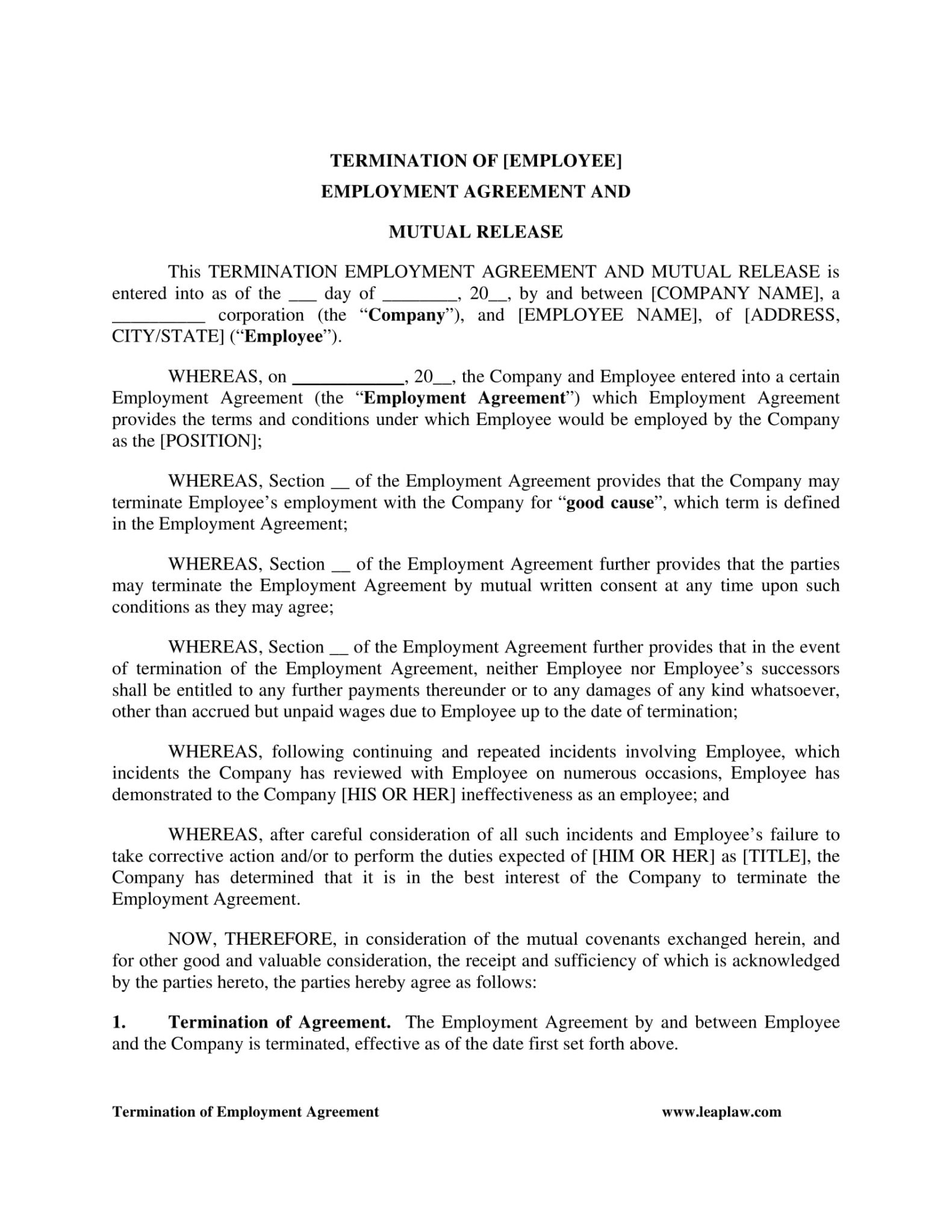 Best General Release Agreement Template Doc