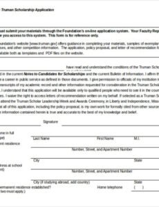 Costum General Scholarship Application Template  Sample