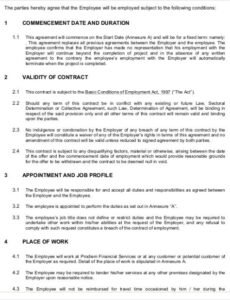 Professional General Manager Employment Contract Template  Example