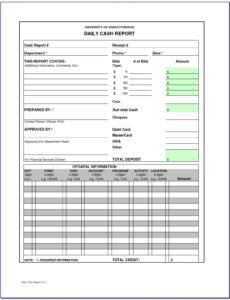 Best Daily Cash Drawer Balance Sheet Template Word Sample
