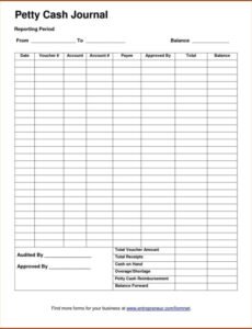 Cash Register Balance Sheet Template Word