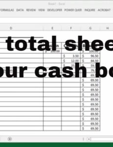 Free Cash Register Balance Sheet Template Excel Example