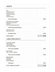 Free Rental Property Balance Sheet Template Word Sample