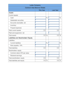 Professional Common Size Balance Sheet Template Doc