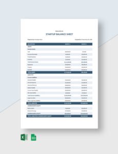 Best Investment Property Balance Sheet Template Excel Example