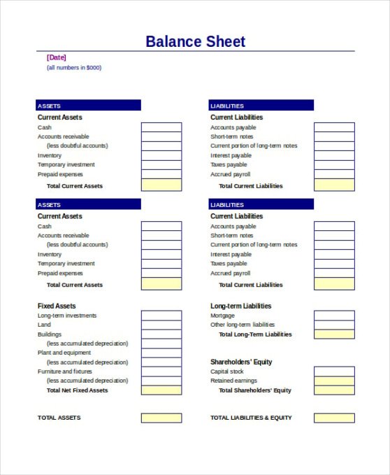 Best Law Firm Balance Sheet Template Pdf Example