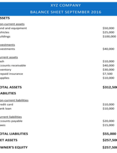 Costum Income Statement Balance Sheet Template Excel