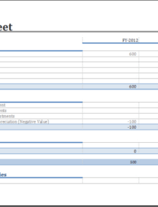 Costum Monthly Personal Balance Sheet Template Excel