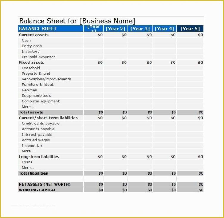 Free Law Firm Balance Sheet Template Excel Sample