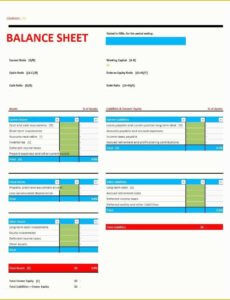 Free Marital Balance Sheet Template
