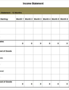 Printable Income Statement Balance Sheet Template Word Sample