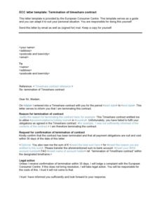 Best 30 Day Notice Contract Termination Letter Template Excel Example