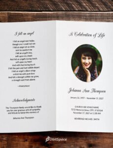 Best Biography Template For Funeral  Sample