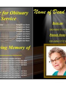 Best Biography Template For Funeral Word