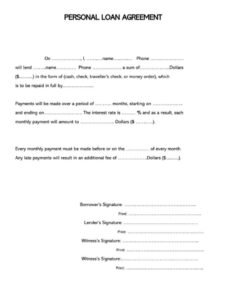 Best Borrowing Money From Family Contract Template Pdf Example