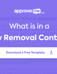 Best Per Push Snow Removal Contract Template