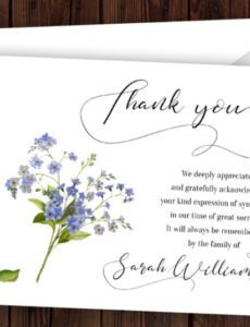 Best Thank You Notes After Funeral Template Pdf