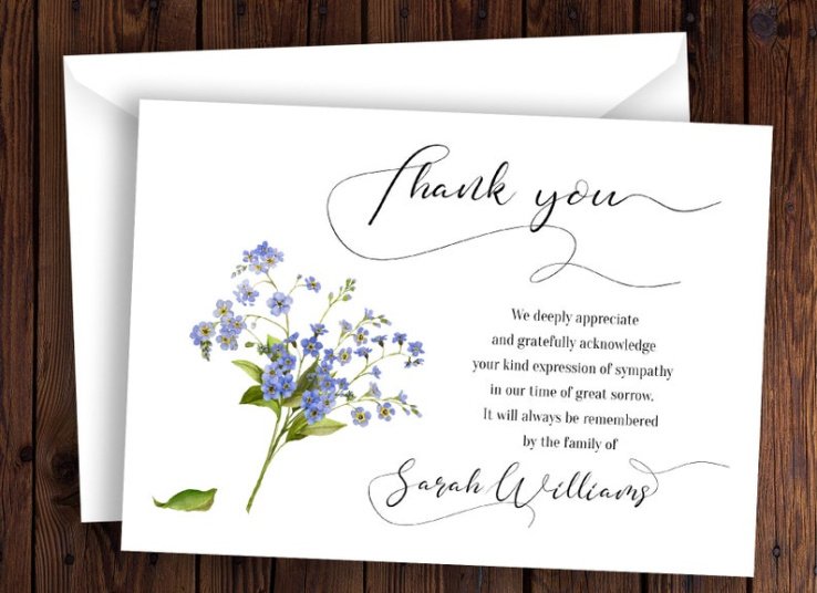 Best Thank You Notes After Funeral Template Pdf