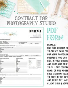 Best Work For Hire Photographer Contract Template Word