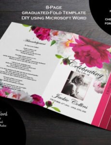 Bi Fold Funeral Program Template Pdf Sample