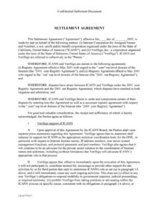 Breach Of Contract Settlement Agreement Template Excel Sample